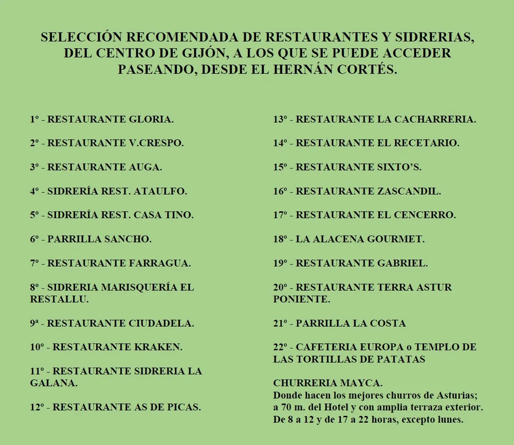 Restaurantes de Gij&oacute;n